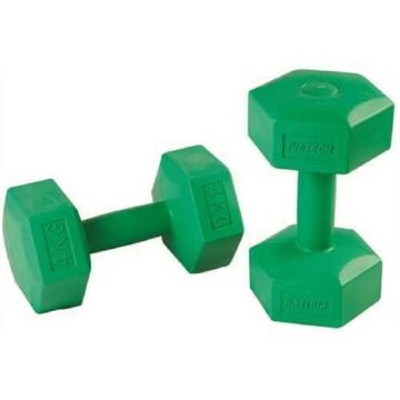 Protech 4 Kg Vinyl Yeşil Çiftli Dambıl