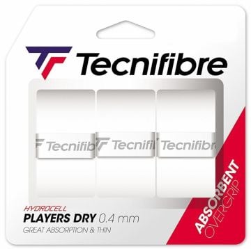 Tecnifibre Players Dry 3'lü 0.4mm Beyaz Tenis Gribi 52ATPPLDRY