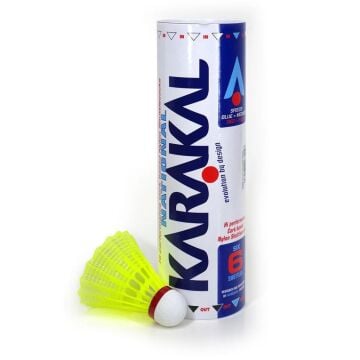 Karakal Nat x6 Yellow Shuttles Red Badminton Topu