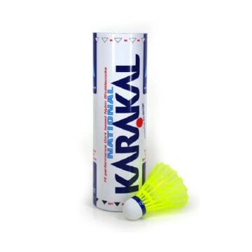 Karakal Nat x6 Yellow Shuttles Blue Badminton Topu
