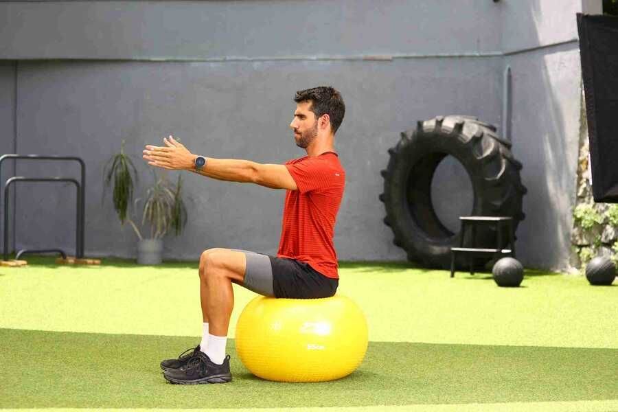 Slazenger 55cm Anti-Burst Gymball Sarı (Pompa Dahil) Pilates Topu