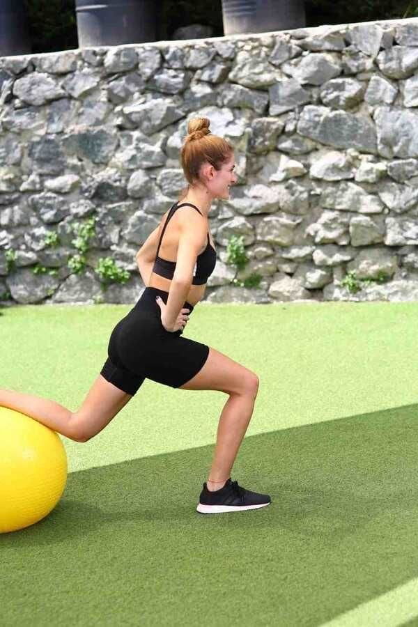 Slazenger 55cm Anti-Burst Gymball Sarı (Pompa Dahil) Pilates Topu