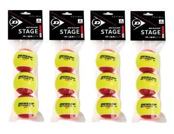Dunlop Stage 3 Red 3'lü 4 Kutu Çocuk Tenis Topu