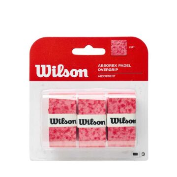 Wilson Absorbx Padel Overgrip 3'lü Kırmızı Padel Gribi