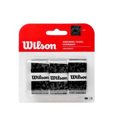 Wilson Absorbx Padel Overgrip 3'lü Siyah Padel Gribi