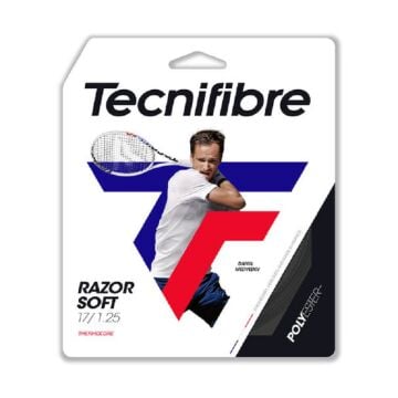 Tecnifibre Razor Soft 17/1.25 Siyah Tekli Kordaj 04GRAS125N