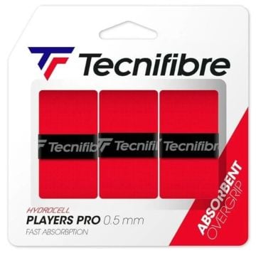 Tecnifibre Players Pro Overgrip 3'lü 0.5mm Kırmızı Tenis Gribi 52ATPPLARD