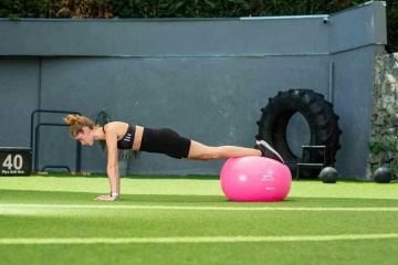 Slazenger 65cm Anti-Burst Gymball Fuşya (Pompa Dahil) Pilates Topu