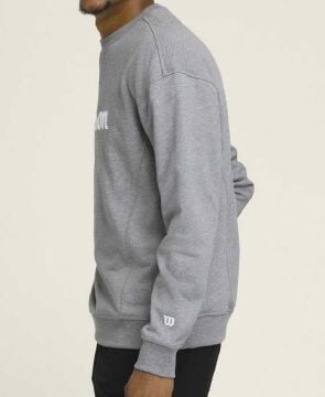 Wilson Teams Script Crewneck Gri Erkek Sweatshirt WM00470511MGC
