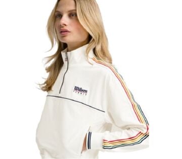 Wilson Davenport Woven Popover Beyaz Kadın Sweatshirt WW00210511GYC