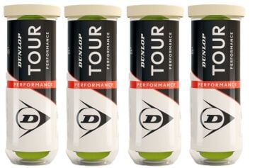Dunlop Tour Performance 3'lü 4 Kutu Tenis Topu