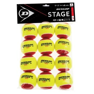 Dunlop D TB Stage 3 Red 12 Polybag Çocuk Tenis Topu