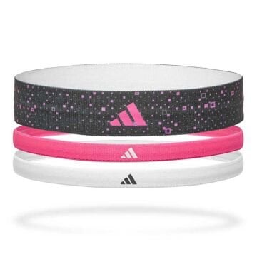Adidas 3'lü Pembe Siyah Beyaz Saç Bandı ADAC-16160