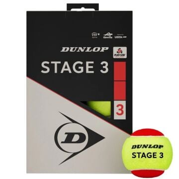 Dunlop D TB Stage 3 Red 12 Box Çocuk Tenis Topu
